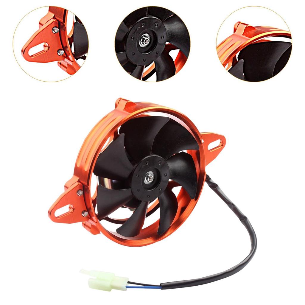 Radiator Cooling Fan Easy Installation Electric Cooling Fan for Motorcycle Pit Bike Quad 125cc 150cc 200cc 250cc 4 Wheeler