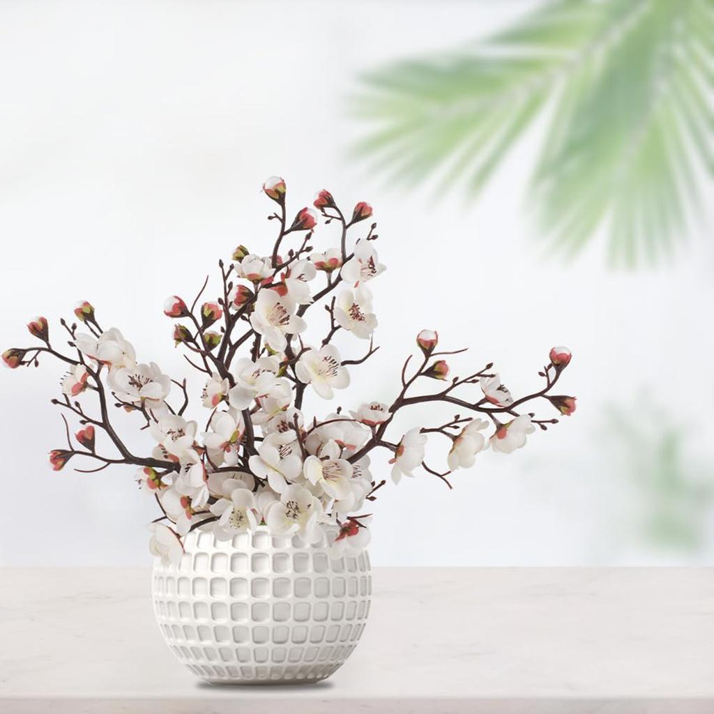 1/3pcs Silk Artificial Flower Plum Blossom Peach Branch New Year Home Room Vase Table Outdoor Garden Wedding Yard Decor DIY Gift