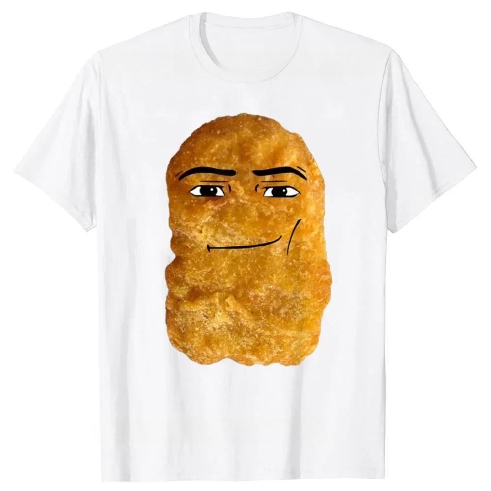 New Humor Funny Chicken Nugget Meme T-Shirts Men Women Joke Food Cotton Euro Size O-Neck Daily Casual Oversized Unisex Tees