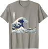 The Great Wave Off Kanagawa Japanese Art T-Shirt Men's Crew Neck Cotton Short Sleeve Graphic Tee
