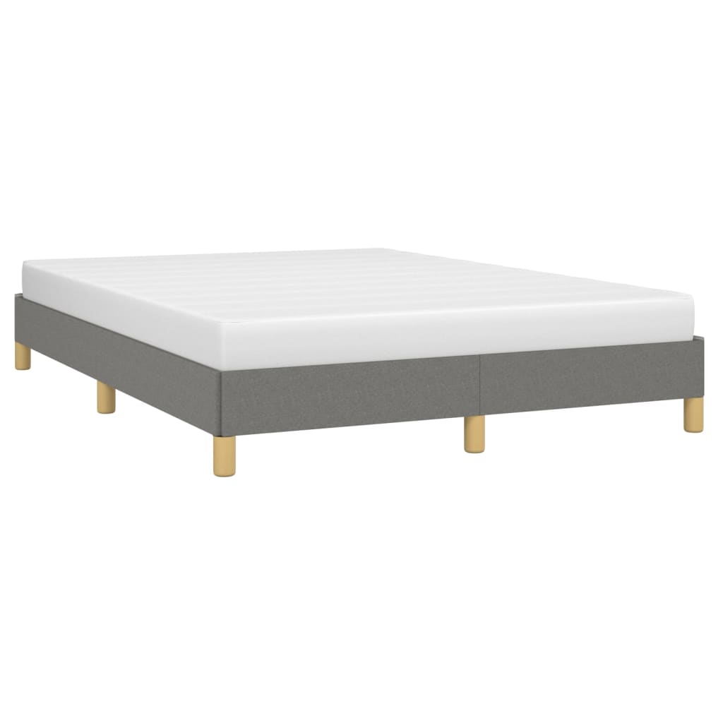 vidaXL Bettgestell ohne Matratze Dunkelgrau 140x200 cm Stoff