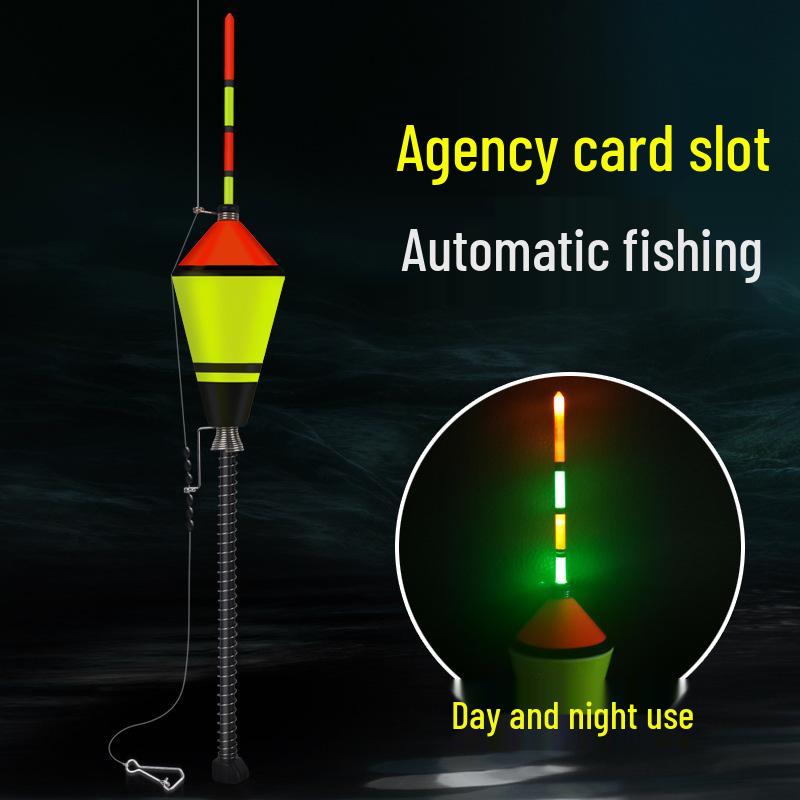 

Luminous Pre-tied Auto Eject Fishing Hook with Float - TikTok Trending Style Battery