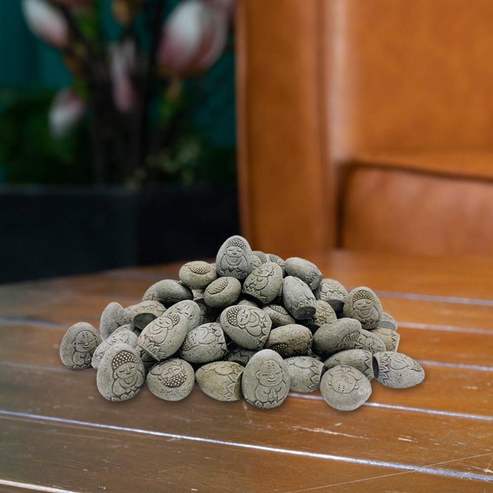 Durable Exquisite Stone Buddha Figurine Realistic Resin Crafts Buddha Ornament Handmade Flower Pot Decor for Fish Tank Aquarium