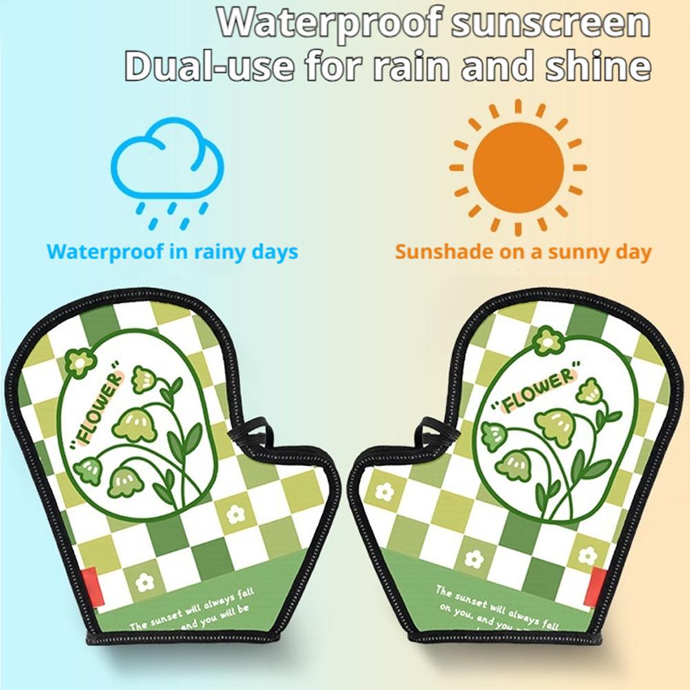 Cartoon Motorcycles Handlebar Gloves Outdoor Sun Protection Windproof Waterproof Handlebar Cover Gloves Accessories