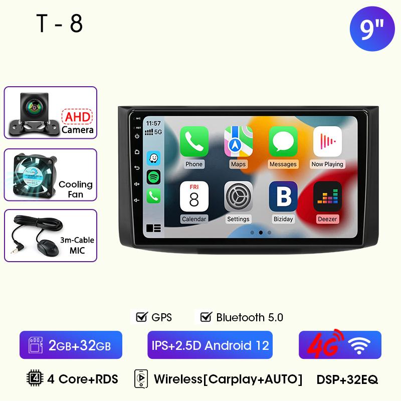 Car Radio For Chevrolet Aveo 2006 2007 2008 2009 2010 2011 2012 2din Android12 Carplay Multimidia Video Player Head Unit