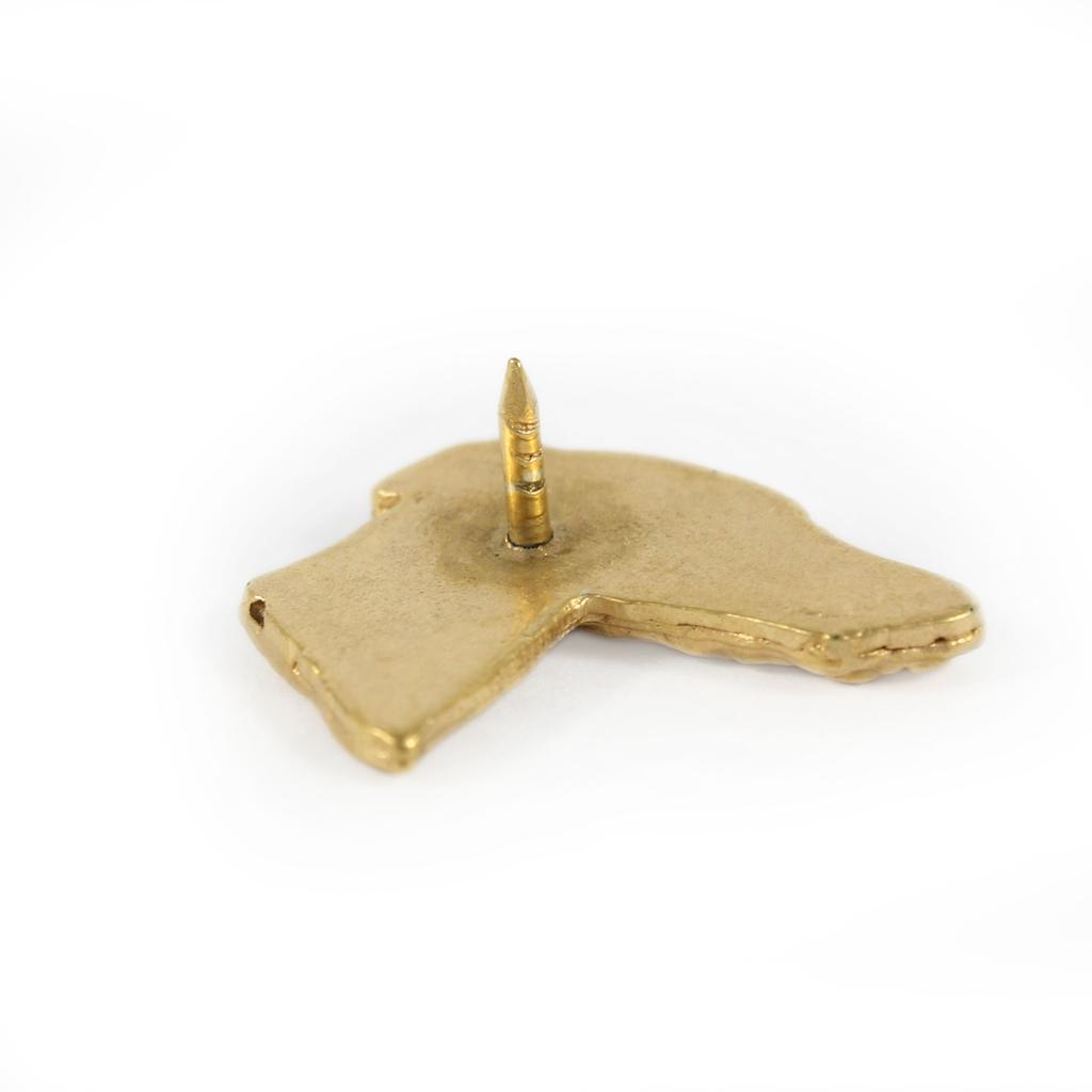 Whippet - gold-plated pin brooch, elegant dog ornament, unique pin by Art-Dog brand