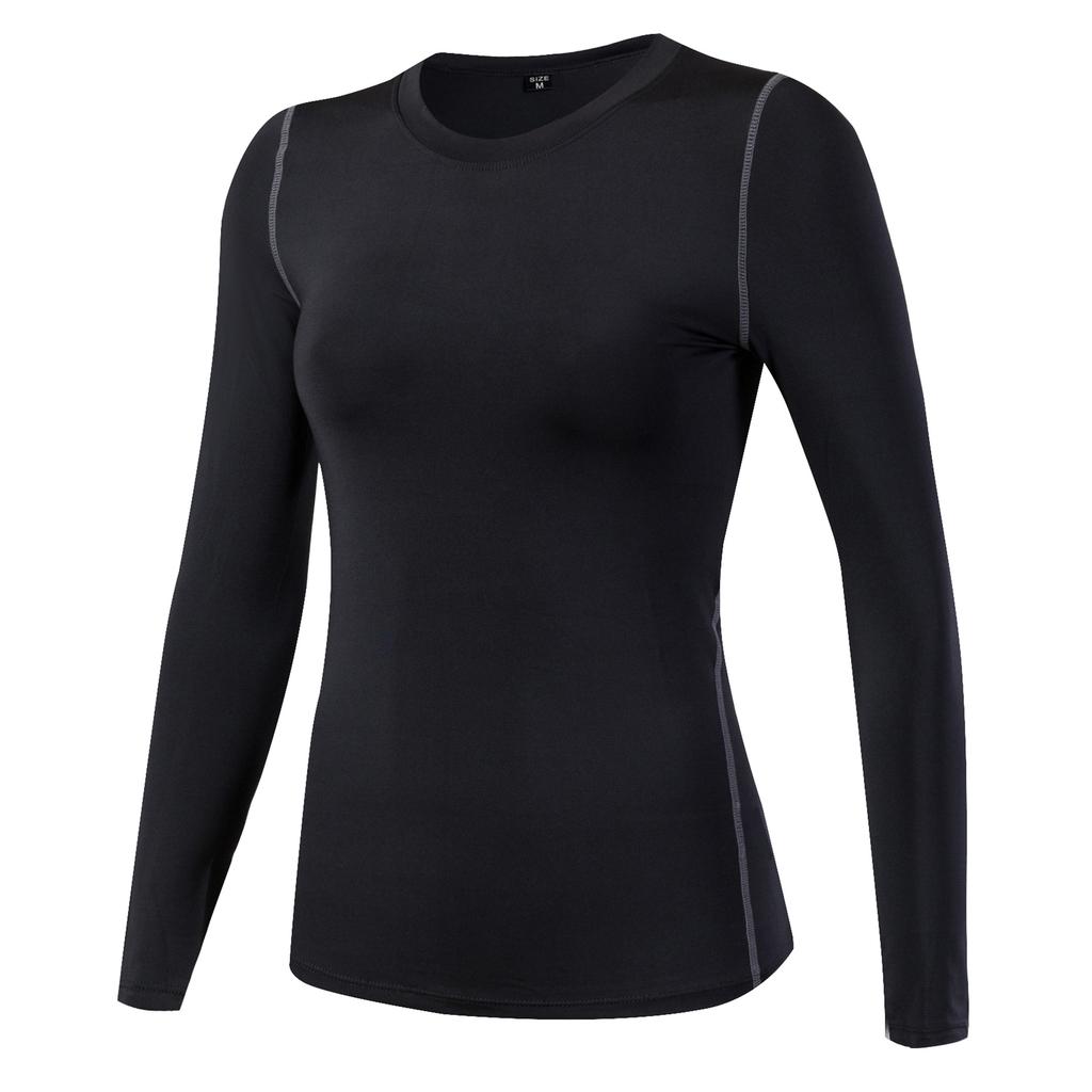 Women's Tight-Fitting Sports Fitness Yoga T-Shirt Moisture Wicking Long-Sleeved Clothes