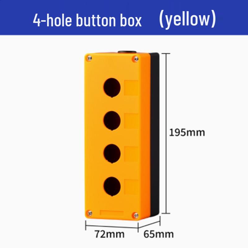Strong Waterproof Magnetic Button Box: 1234-Position, Emergency Stop & Start Single Hole Control Switch.