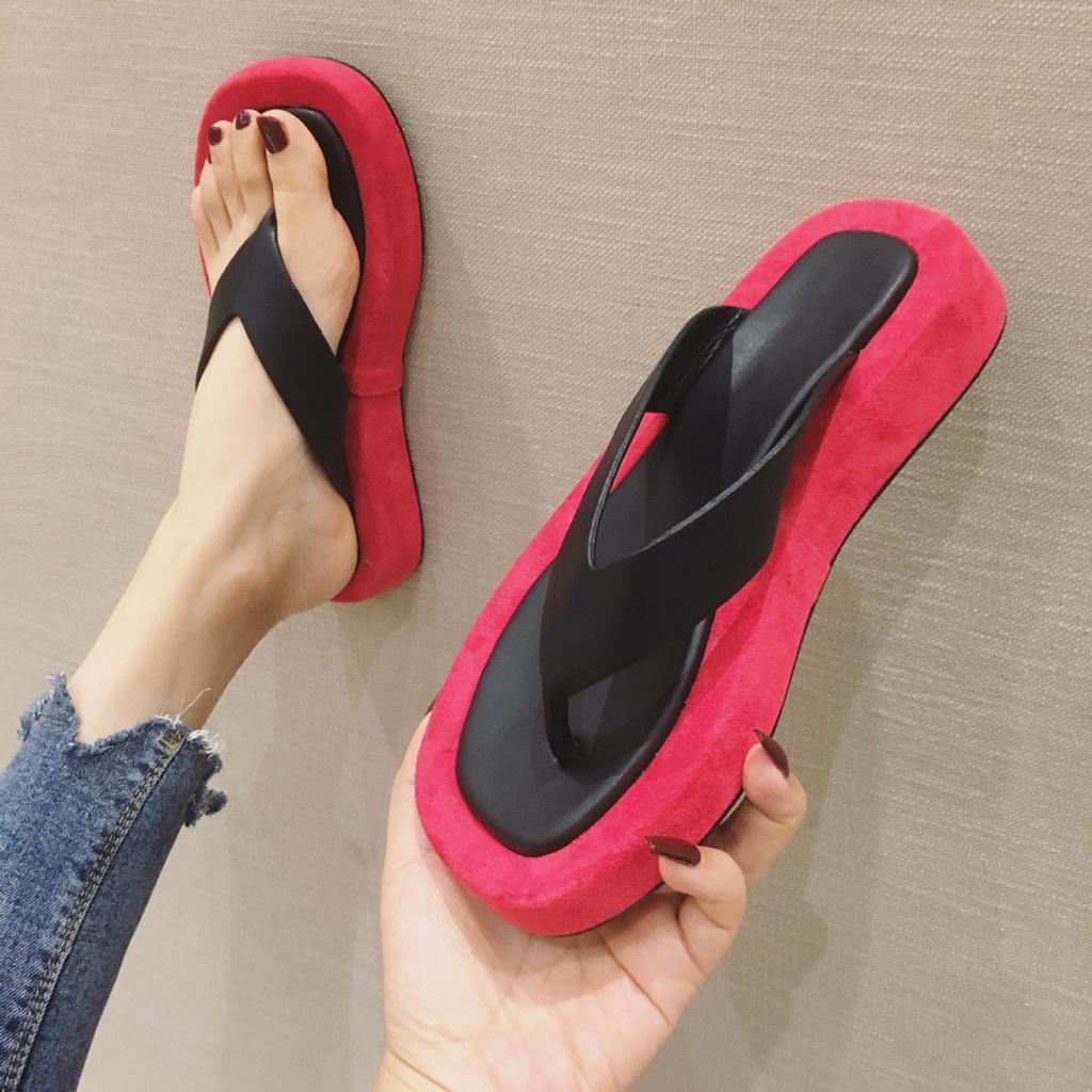Fashion Women Flip Flops Platform Slippers Casual Shoes Outdoor Beach Sandals Woman Summer 2024 Non-slip Soft Sole Flat Shoes