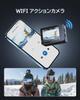 WOLFANG Action Camera 4K 20MP Underwater Camera with External Microphone 40M HDMI Remote 2 x 1050mAh Action Wearable Abundant Mountable for GA120