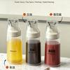 Auto‑open & Close Squeeze Oil Bottle 320ml/420ml Kitchen Condiment Dispenser Leak‑proof Sauce Vinegar Ketchup Storage Container for Countertop Cooking