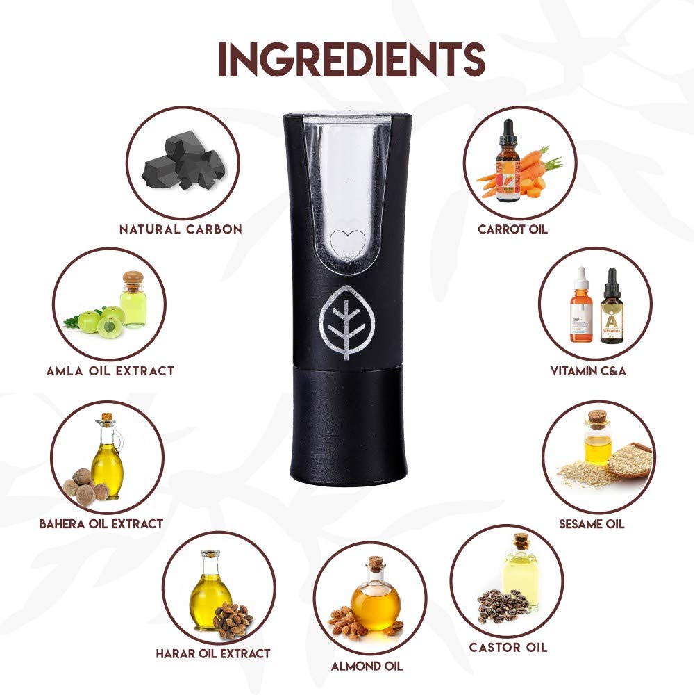 Jovees Kräuter Kajal Intensives Tiefschwarz 3g Wischfest Wasserdicht Mattes Finish Langanhaltendes Augen Make-up