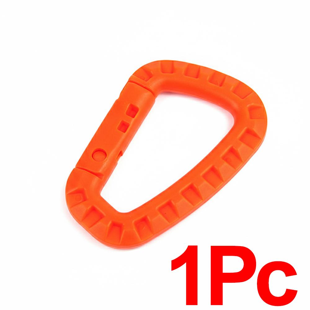 Colorful D Ring Spring Tactical Link Plastic Carabiner Snap Quick Clip Portable Hanger Backpack Accessories Keychain Hook