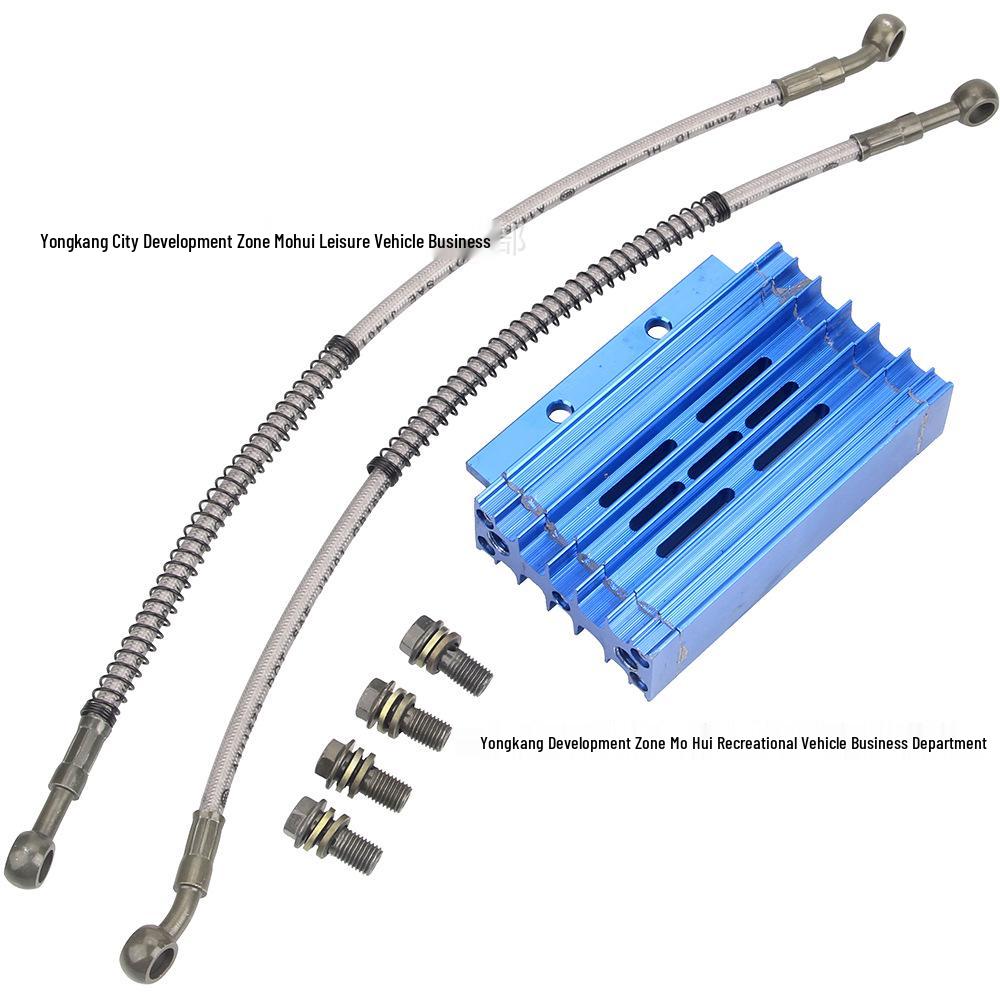 

125-160cc Off-road Motorcycle, ATV, Dune Buggy Oil Cooler Radiator with Lines червоний