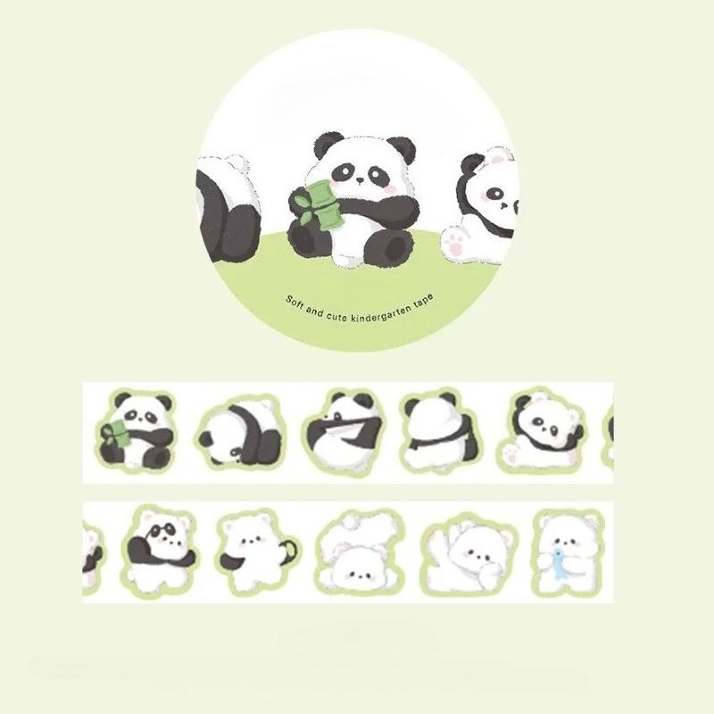 100pcs Soft and Cute Kindergarten Collage Tape Special Cartoon Animal Elements Hand  DIY Handbook Decoration Stickers