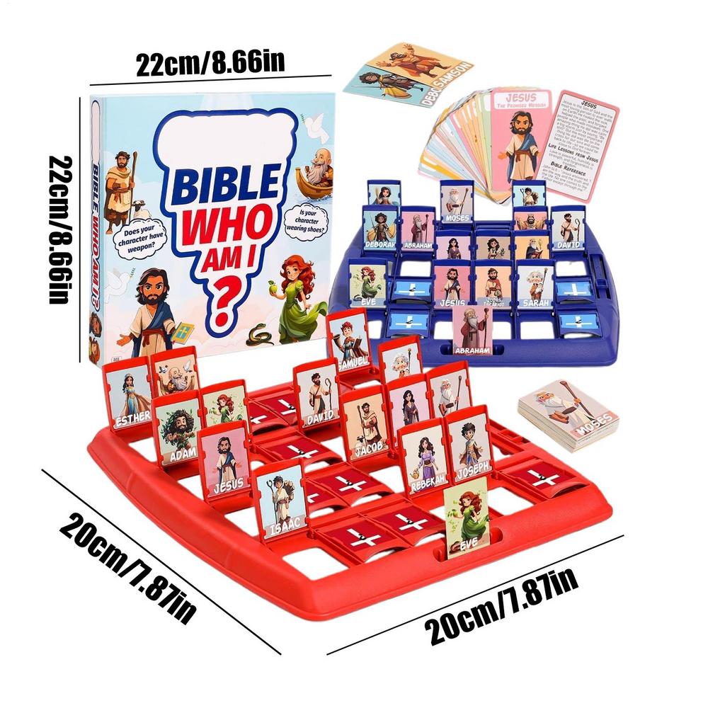

Who I Am Bible Game Study Party Toys Bible Games For Kids 24 Characters Classic Fun Travel Toys New Year Gifts For Work Offices червоний