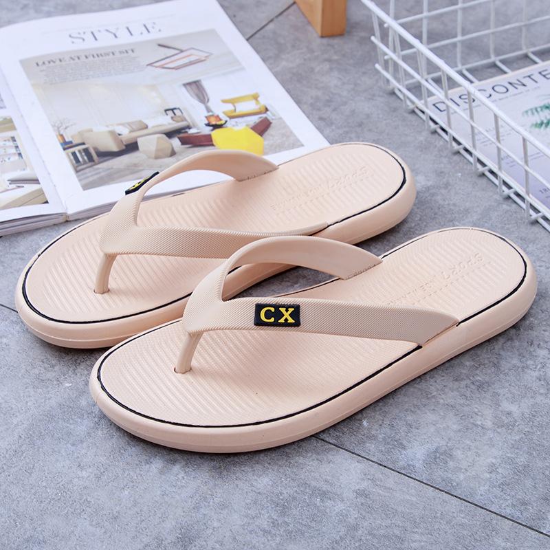 

Fashion Men Summer Anti-slip Flip Flops Beach Sandals Casual Flat High Quality Slippers Home Shoes 40