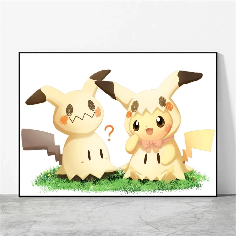 Anime Canvas Paintings Pokemon Ash Ketchum Pikachu Poster Wall Decorative Brings Endless Joy Show The Cozy Home Atmosphere