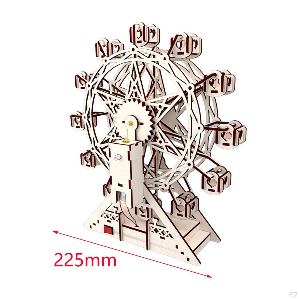 3D Wooden Puzzle Science Experiment Set, Early Learning, STEM Kits for Kids Wheel DIY Model