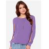 Premium Quality Women's Long Sleeve Cold Shoulder Fashion Loose Shirt Tops In Vibrant Colors