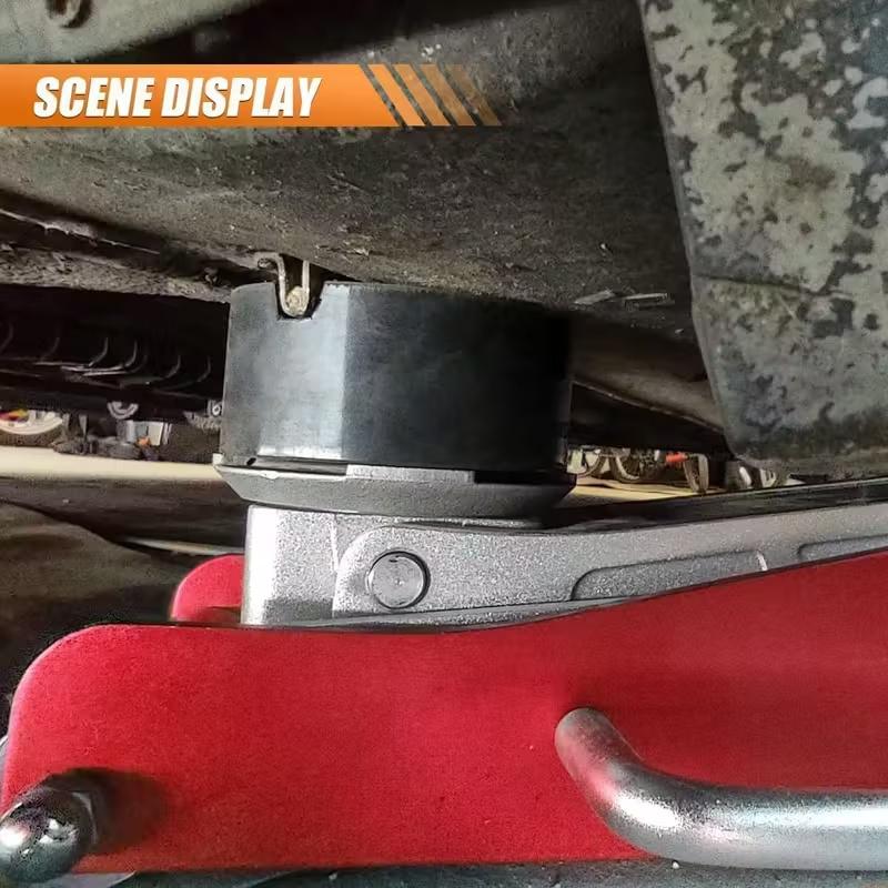 Universal Floor Slotted Car Jack Rubber Pad Pressure Resistant Jacking Tool Pinch Weld Side Lifting Disk