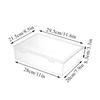 Plastic Document Organizer Organized Clear Square Shape Storage Box Organizing Box Transparent Desktop Document Storage Case