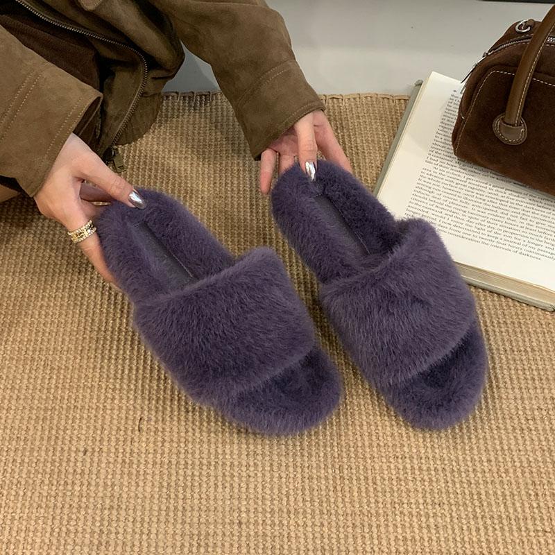 

Модные Зимние Теплые Модные Пушистые Женские Балетки Тапочки Обувь Повседневная Уличная Домашняя Женские Меховые Тапочки Женские Шлепанцы Сандалии Обувь 35 фиолетовый