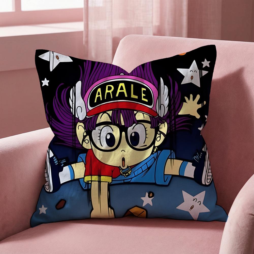 K-Kawaii Dr. Slump ANIME Cushion Cover Multi-Scene Pillow Cover for Home & Car - Reversible, Soft & Durable for Daily Use