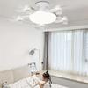 Wind Speed Adjustable Hanging Fan with LED Light 3 Lighting Modes Electric Cordless Fan  Office