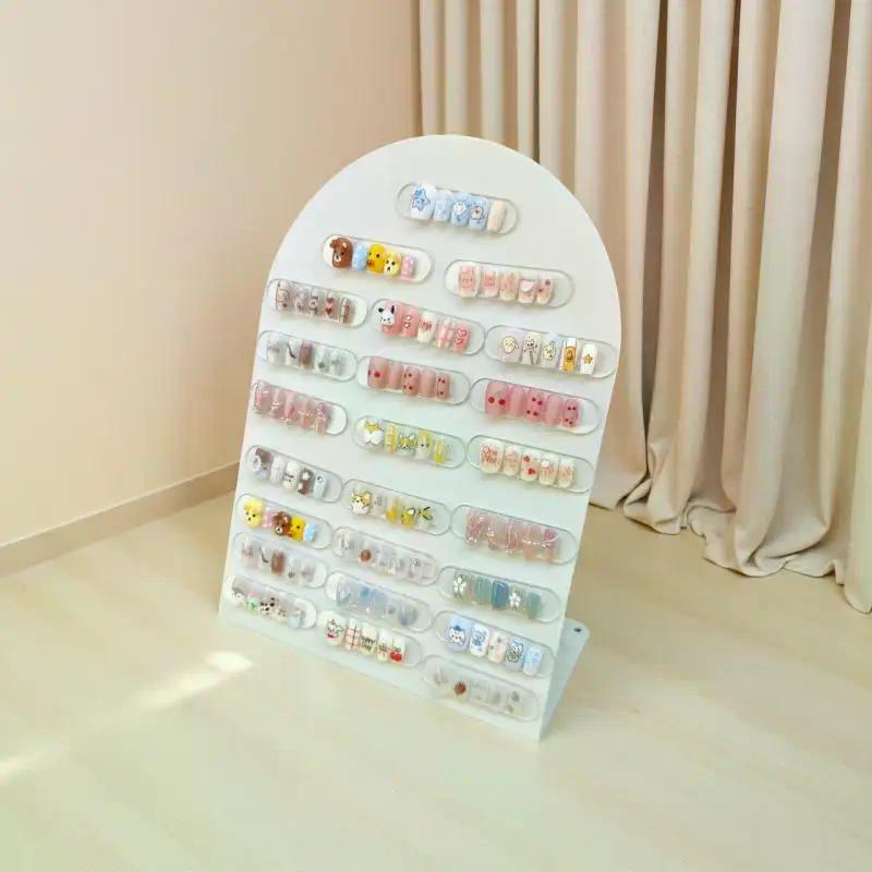 Nail Tips Display Salon New Premium Acrylic Color Plate Magnet Board Comparison Card With Number Stickers for