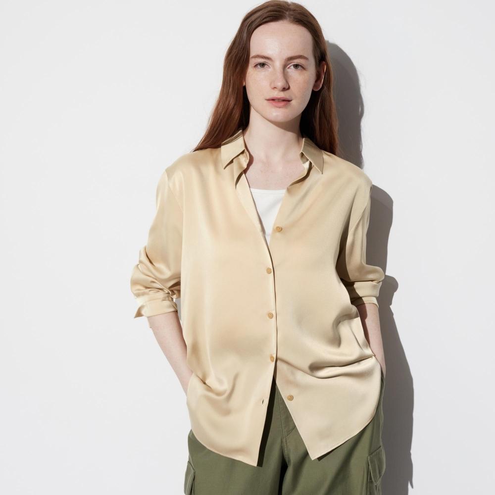 

Атласная блузка UNIQLO JAPAN