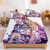 Anime Sword Art Online Fitted Sheet Printed Bedding Set Soft Microfiber Bed Linen Twin Full Queen King Size Anime Bedroom