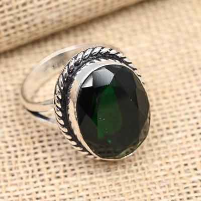 Chrome Diopside Gemstone 925 Sterling Silver Handmade Wedding Jewelry Ring