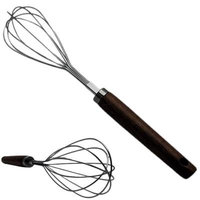 STEEL EGG WHISKER WITH WOODEN HANDLE 29 Cm