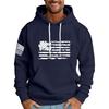Men's Loose Flag Printed Hooded Sweatshirt Men's Casual Fashion Sports Sweatshirt