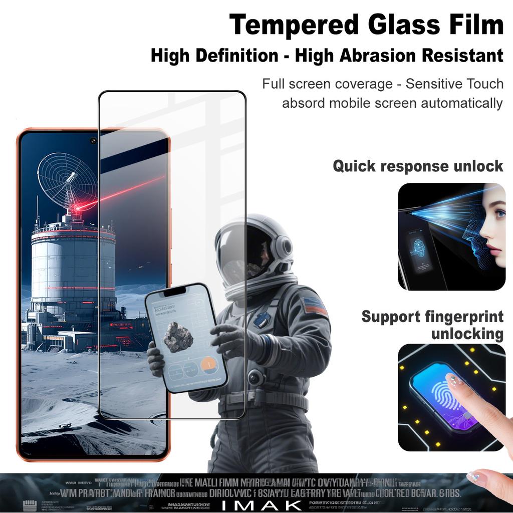 IMAK Pro+ Series Full Screen Protector For vivo iQOO Z10 Turbo 5G/iQOO Z10 Turbo Pro 5G/Y300 GT 5G,Sensitive Touch Tempered Glass Film
