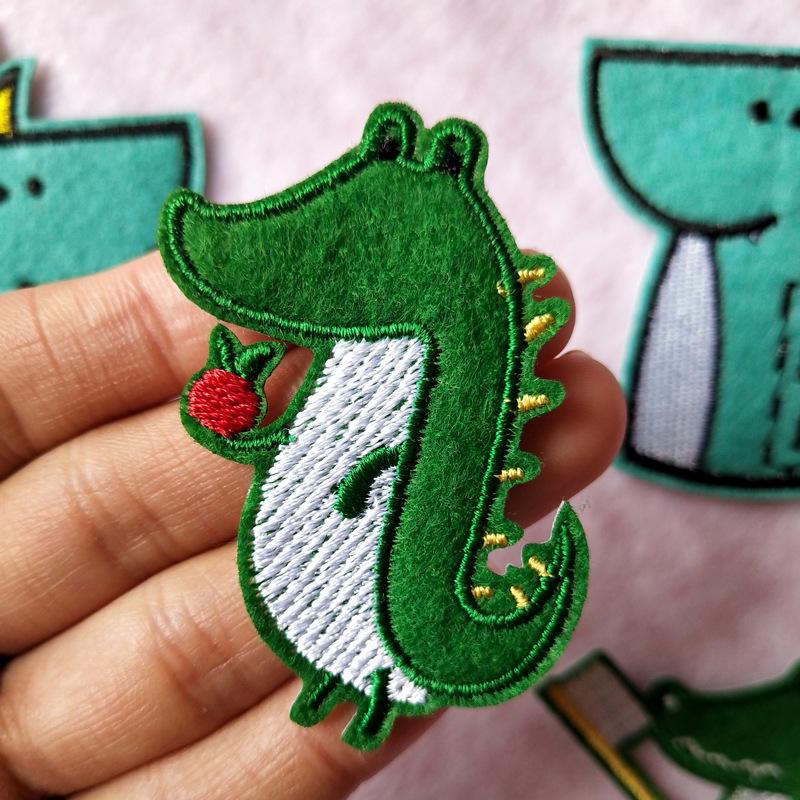 Cute Dinosaur Cartoon Embroidered Patch for Clothing & Jeans DIY Decoration