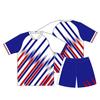 Breathable 100% Polyester Children's Summer Football Suit-Short Sleeve Printed Quick Dry Performance Sportswear