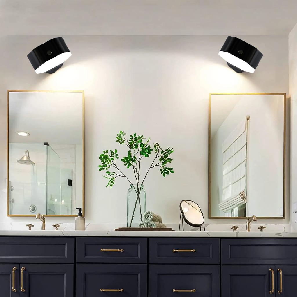 LED Wall Lamp Night Light Touch Sensing Switch 3color in 1 Lamp USB Rechargeable LED for Kitchen Bedroom Wireless Remote Control