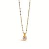 Four Claw Inlaid Zircon Simple Light Luxury Titanium Steel Clavicle Necklace
