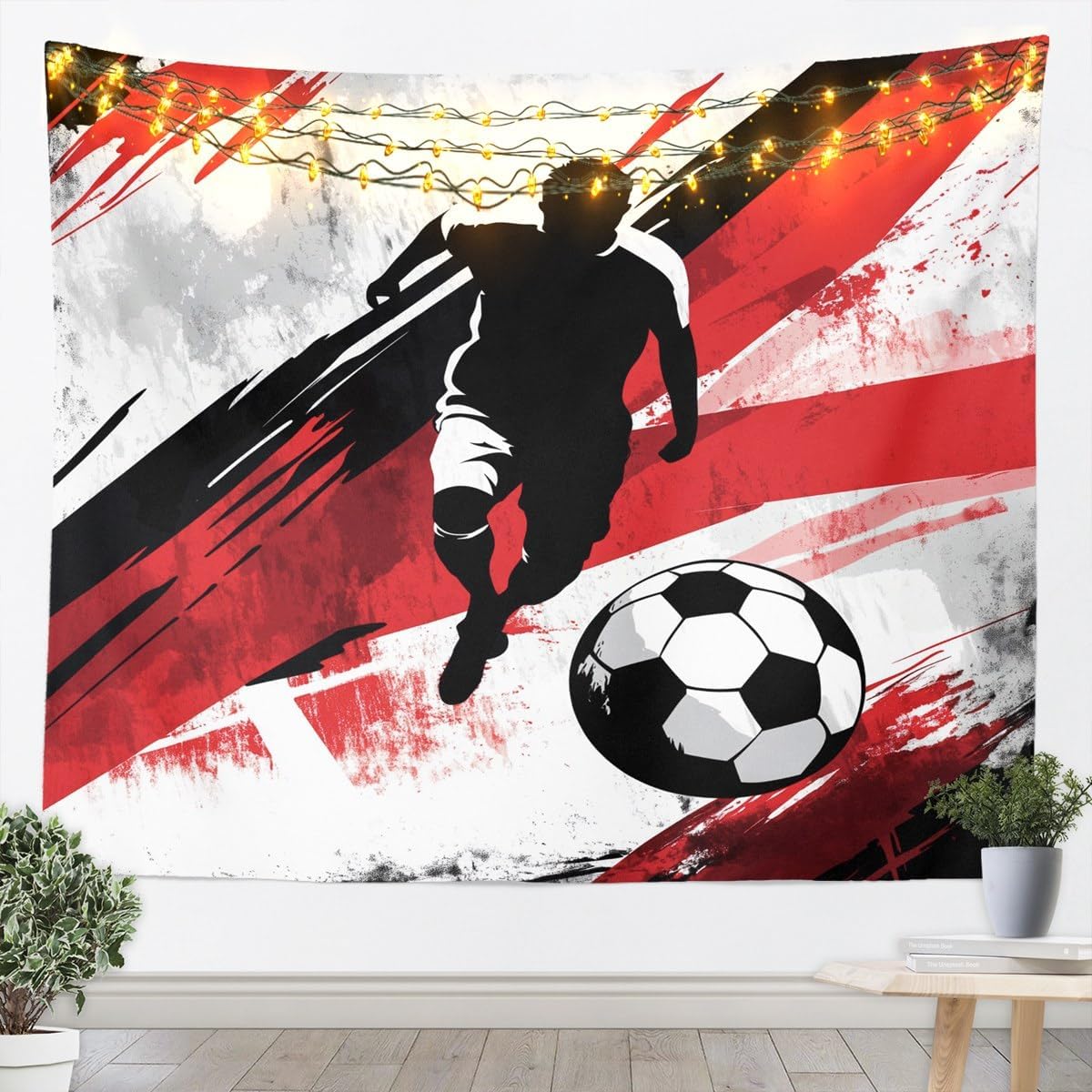 

Polka Dot Tapestry Black White Wall Art Geometric Plaid Wall Hanging Blanket for Living Room Bedroom Modern Cute Home Decor 74x94cm(29x37in)