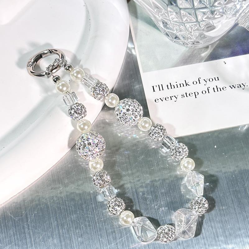 New Fashion Shining Crystal Chain Mobile Phone Hanging Rope Mobile Phone Chain Hanging Chain Mobile Phone Accessories Cartoon чистый