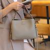 Luxury Genuine Leather Women's Bucket Bag 2026 Fashi Female Shoulder Bag Phe Makeup Handbag  Commuter Crossbody Bag Daily