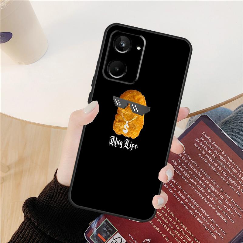 French Fries Burger Pizza Case For Realme GT 7 Pro GT 6T 6 5 C55 C53 C51 C21Y C25S C61 C67 C75 10 11 12 13 14 Pro Plus