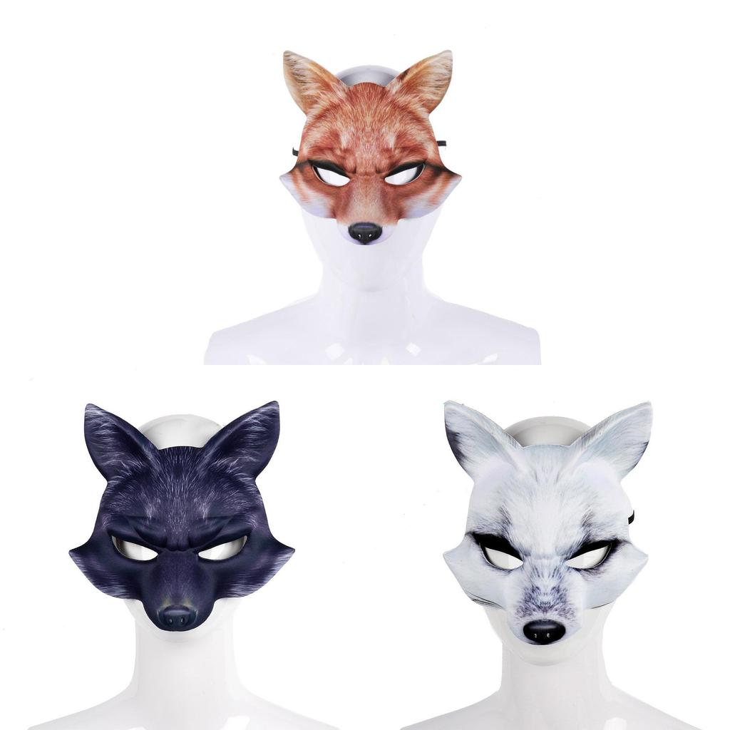 Maschera da Volpe Eva Accessorio Costume Per Festa di Halloween ed Eventi Cosplay