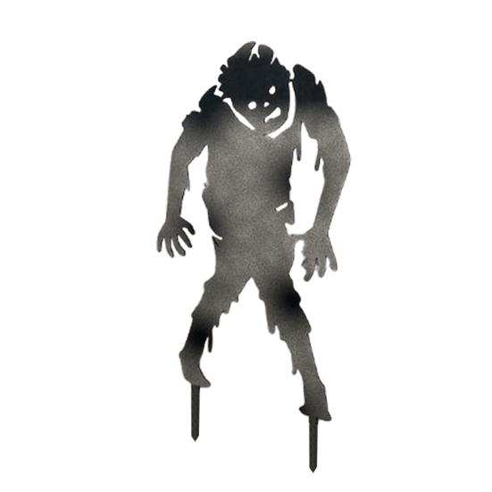 Zombie Garden Stake Metal Zombie Silhouette Yard Stake Weather Resistant Spooky Zombie