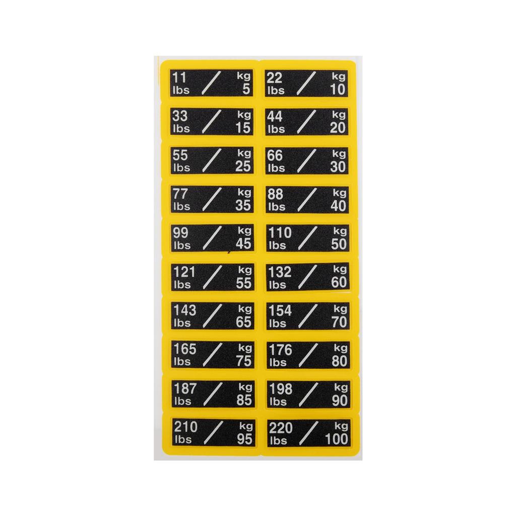 Clear Number Weight Labels for Fitness Gear Easy Application and Removal