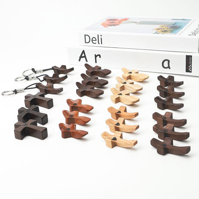 1pcs Wooden Cross Handheld Prayer Cross Small Christian Prayer Cross Encouragement Gift