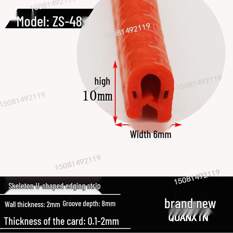 U-Shaped Rubber Edge Banding for Glass and Steel Tiles