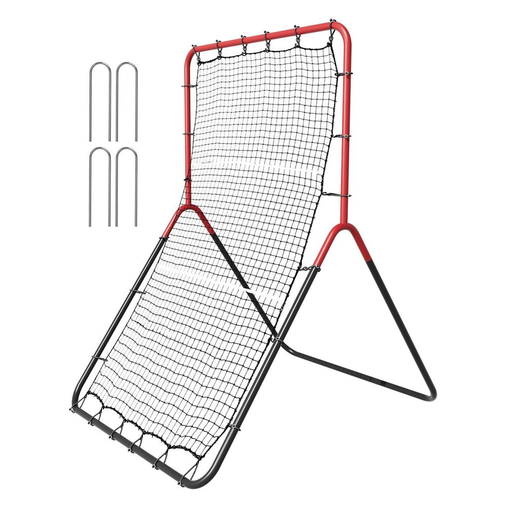 Baseball And Softball Rebounder Net 3x4.5 Ft PitchBack 3-Way Trainer